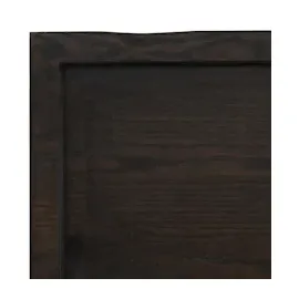 vidaXL Waschtischplatte Dunkelbraun 200x60x(2-6)cm Massivholz