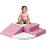 styplz Klettergerüste Indoor Klettergerüste für Kinder Rosa/Weiß