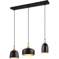 Trio Pendelleuchte Chiraz 3-flammig Schwarz Matt 63 cm x 20 cm