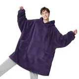 BEDSURE Hoodie Decke mit Ärmeln - Tragbare Decke zum Anziehen Erwachsene Kuschelpullover, Warm Kuscheldecke mit Ärmeln weich Ärmeldecke als Geschenke für Frauen Freundin Mütter