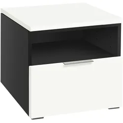 Hasena Accessoires Onia Nachttisch Holzwerkstoff 45x50x41 cm - montiert - Weiß/Anthrazit