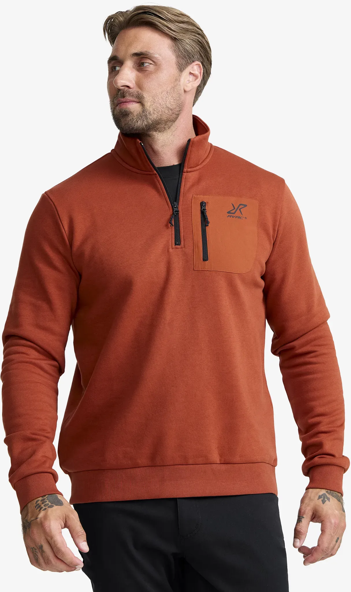 RVRC Half-zip Sweater Herren Rusty Orange, Größe:XS - Herren > Oberteile > Hoodies & Sweatshirts - Orange