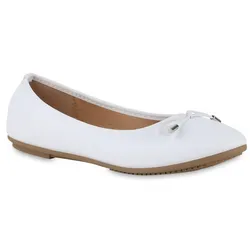 Damen Klassische Ballerinas in Weiss