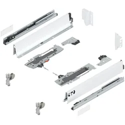 Blum TANDEMBOX antaro Schubkasten M mit TIP-ON BLUMOTION, Seidenweiß, Befestigungsart: Inserta
