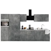 WIHO KÜCHEN Küchenzeile Cali 360 cm grau