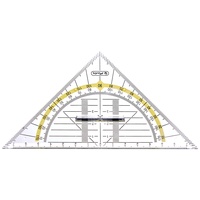 Herlitz Geometrie-Dreieck klein mit Griff, 1 Stück in Klarsichtpackung