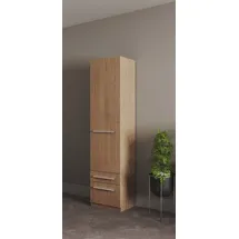 Priess Wäscheschrank Barcelona 48 x 193 x 36 cm Beige/Braun