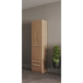 Priess Wäscheschrank Barcelona 48 x 193 x 36 cm Beige/Braun