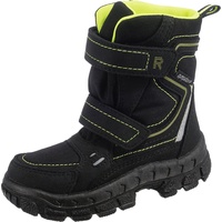 Richter Kinderschuhe Davos Schneestiefel, Black/neon gelb, 28 EU