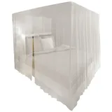 vidaXL Moskitonetz Bett quadratisches Set 2 Stück