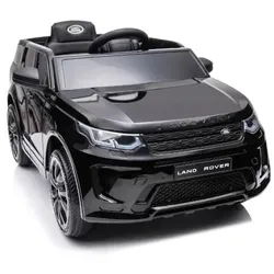 ES-Toys Kinder Elektroauto Land Rover Discovery 5 EVA-Reifen Bluetooth Musik MP3 schwarz