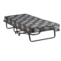 Gästebett Paula 90 x 200 cm Metall Silber