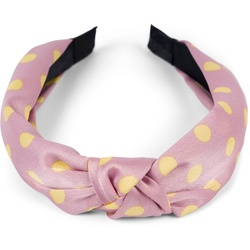 styleBREAKER Haarband, 1-tlg., Haarreif mit Vintage Punkte Muster gelb|rosa