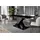 altdecor Esstisch 80 x 75 x 140 cm Schwarz Hochglanz