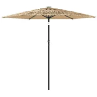 VidaXL Sonnenschirm mit LED und Stahlmast Braun 268x268x226 cm