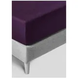 kneer Spannbettlaken Easy-Stretch 140 x 200 - 160 x 220 cm brombeer