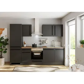 Stella Trading Küchenzeile Jazz 280 cm schwarz