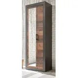 furn.design Matera Garderobenschrank 65 x 201 x 42 cm grau