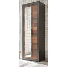 furn.design Matera Garderobenschrank 65 x 201 x 42 cm grau