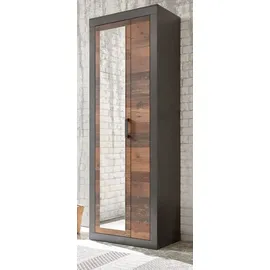 furn.design Matera Garderobenschrank 65 x 201 x 42 cm grau
