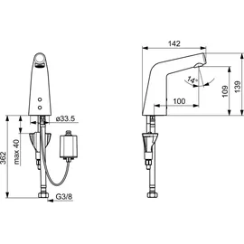 Hansa HansaDesigno Sensor-Armatur chrom 51932201