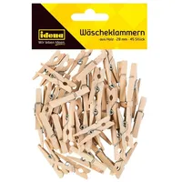 IDENA Deko Klammern aus Holz, 45 Stück,