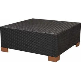 vidaXL Polyrattan Lounge-Set 10-tlg. schwarz inkl. Auflagen 42753