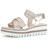 Gabor Damen Riemchensandalen, Frauen Sandalen,Sandaletten,Sommersandalen,bequem,flach,Sommerschuhe,Freizeitschuhe,Puder,44 EU / 9.5 UK - 44 EU