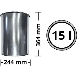 Wesco Einbaumülleimer 15 l Silber