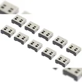 Renkforce USB-A Port Schloss rf-USBBlocker-02 10er Set Silber ohne Schlüssel RF-4463019
