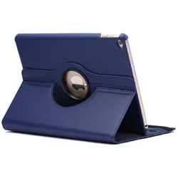 Schutzhülle für iPad Air 2 9.7 Tablet Hülle Schutz Tasche Case Cover Blau 360 Grad drehbar Rotation Bumper