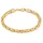 KUZZOI Armband 925 Silber Twisted in Gold | Gr.: 23 cm