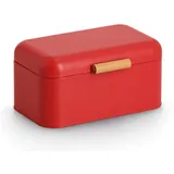 Zeller Brotkasten, Metall/Bambus, rot