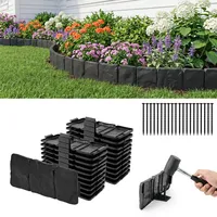Rasenkante Kunststoff, Beeteinfassung Beetumrandung Kunststoff, Beetbegrenzung, Blumenbeet Umrandung 20P-5m