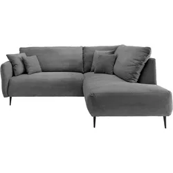 Ecksofa INOSIGN "Vanilla L-Form", grau, B:255cm T:190cm, Sofas, Armlehnenfunktion