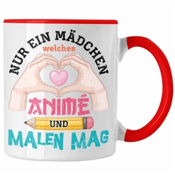 Trendation Tasse Trendation – Anime Tasse Geschenk Spruch Kaffeetasse Geschenke Deko Anme Fan Spruch rot