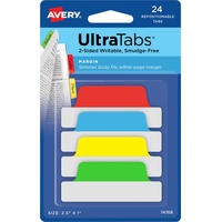 Zweckform Avery-Zweckform Haftstreifen UltraTabs 63.5x25mm, mehrfarbig, 24 Blatt (74768)