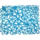 Spülbeckeneinlagen | 3er Set Blumenmuster-Spülbeckenmatten | PVC-Spülbeckenschutz | 3 rutschfeste Spülbeckeneinlagen | EUROXANTY Küchenzubehör | Blau