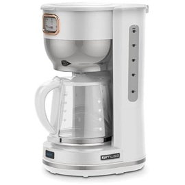 MUSE MS-220 W Kaffeemaschine weiß Fassungsvermögen Tassen=10 Glaskanne, Warmhaltefunktion