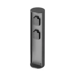 Brumberg 65421100 Anschlusssäule 230 V AC, 50 Hz, strukturgraphit, IP44, Gesamtleistung max. 3.68