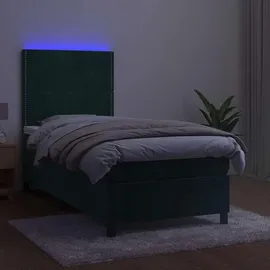 vidaXL Boxspringbett 100 x 200 cm Dunkelgrün