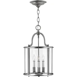 Gentry Pendelleuchte, 4 Lichter, mittelgroß, Zinn