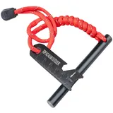 Survival Tool Feuerstarter, Ferro-Starter-Set & Backpacking Multitool, Feuerstein und Stahl, Feuerstarter Survival, Feuerstahl (Rotfeuer, Länge: 10 cm) Durchmesser: 10 mm