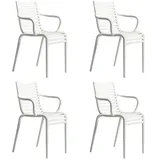 Driade - PIP-e Gartenarmlehnstuhl, mattweiß (4er Set)