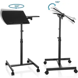 HJH Office Stehtisch/Laptopständer mit Rollen VM-SL schwarz