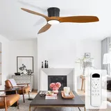 Sofucor Deckenventilator mit Beleuchtung 132cm, Fernbedienung, DC, Timer, 3 Farbtemperatur, 6 Geschwindigkeiten, Sommer Winterbetrieb Leise Deckenventilator mit Licht für Schlafzimmer