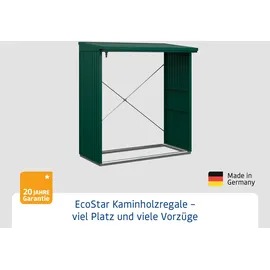 Hörmann Kaminholzregal Trend-V Typ 2 Metall 181 x 103 x 198 cm moosgrün