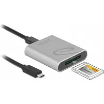 DeLock 91751 (USB-C), Speicherkartenlesegerät, Silber