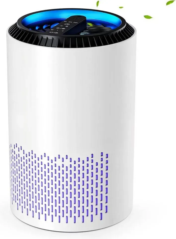 CONOPU Luftreiniger, Allergiker, Air Purifier Hepa H13 Filter Luftfilter mit 3 Filterstufen weiß
