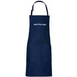 Exner 1670931S - Kinderlatzschürze denim B 45 x L 60 cm, Fb. navy mit Stick "mom's little helper"